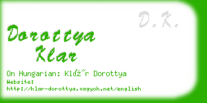 dorottya klar business card